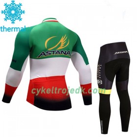 Cykeltøj Langærmet Vinter + Cykelbuks Lang Børn 2017 Astana Pro Team N004